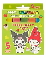 Мелки цветные "Kuromi + My Melody", 5 цветов, Jumbo