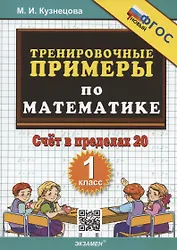 Тренировочные примеры по математике. 1 класс. Счет в пределах 20