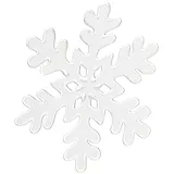 Наклейка новогодняя Снежинка (белая) (15х15)