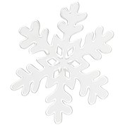 Наклейка новогодняя Снежинка (белая) (15х15)