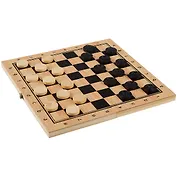 Шашки с деревянными фишками, 29 х 29 см