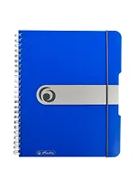 Тетрадь 80л кл. "Easy orga to go" син.пласт.обл., спираль, резинка, перфорация листов, Herlitz