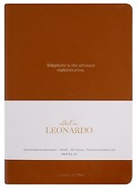 Ежедневник недат. А5 160л "Leonardo" карамельный, иск.кожа, интегр.переплет, тонир.блок, отд.фольгой, ляссе