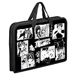 Папка для тетрадей А4 "Чёрно-белое аниме " 34*24,5*3 см, пластик