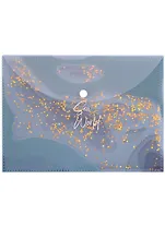 Папка-конверт А5 на кнопке "Мрамор" с сыпучками