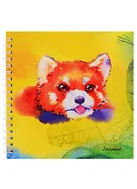 Скетчбук 165*165 50л "Красная панда (акварель)" белый офсет, нелинованн., 100г/м2, тв.обложка, евроспираль
