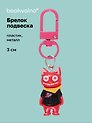 Брелок-подвеска Котик красный в черной футболке (3см) (пластик/металл) (12-202509-YSK-04)