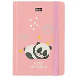 Скетчбук А6 48л "Pocket Скетчбук. Панда" белый офсет, резинка, тв.обложка