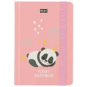 Скетчбук А6 48л "Pocket Скетчбук. Панда" белый офсет, резинка, тв.обложка