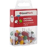 Кнопки силовые 100шт цветные, пл/уп, GoodMark