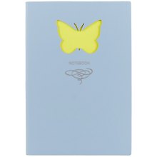 Книга для записей «Butterfly. Голубой», А5, 80 листов, линованная, искусcтвенная кожа, Paper Art