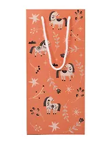 Пакет бутылочный 32*15 "Lucky"красный, НГ, бум.мат.ламинат