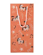 Пакет бутылочный 32*15 "Lucky"красный, НГ, бум.мат.ламинат