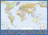 Политическая карта мира с флагами Новая граница. Масштаб (1: 26 000 000)