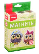 Набор для творчества LORI Магниты из гипса Маленькие совята Пз/Г-012