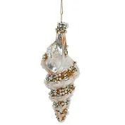 Украшение новогоднее Ракушка (стекло) (7х7х17) (812311)