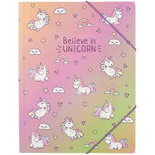 Папка на резинке «Unicorn pattern» А4