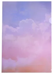 Папка-уголок А4 "Облака", пластик 0,18мм