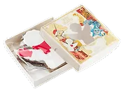 Кунжутное печенье СЧАСТЬЕ, Ангел с морской солью и ганашем из молочного шоколада, 80г