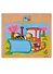 Деревянная пазл-рамка с картинкой Рыжий кот Бульдозер 12 элементов 15х16,5см (ИД-9967) - 0