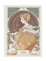 Записная книжка А6 80л кл. "Таро. Аркан Сила" 7БЦ, Efalin, тисн.фольгой, офсет