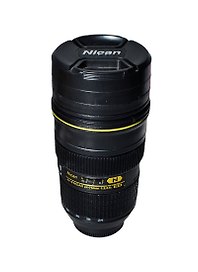 Стакан Фотообъектив с крышкой пластик+металл 20 см для авто (002881)