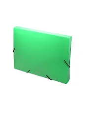 Папка на резинках А4 12 отд. "Neon" зеленая, пластик, Erich Krause