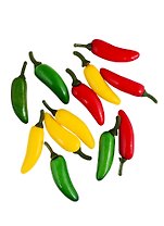 Искусственный декор Перчики, 4,5см (микс) 12шт (ОРР)