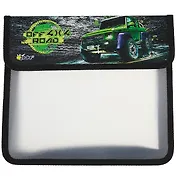 Папка для тетрадей А5 "Джип" 2 отд, липучка, Оникс