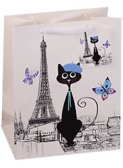 Пакет подарочный бумажный А5 "Cat traveller", детский