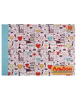 Альбом для рисования Unnika, "Счастливые коты (орнамент)", А4, 30 листов, на склейке