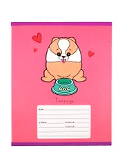 Тетрадь в линейку Unnika, "Очаровательный щенок", 24 листа, в ассортименте