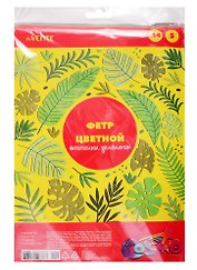 Фетр цветной A4 deVENTE Оттенки зеленого (8040685) (5 цв) (5 л) (толщина 2 мм) (упаковка)