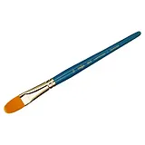 Кисть художественная №20 "Галерея", синтетика, плоскоовальная, короткая ручка, Гамма