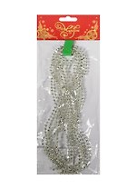 Новогодняя гирлянда Бусы (270см) серебряные (270см)