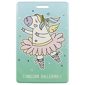 Картхолдер «Unicorn ballerina», зеленый градиент - 0