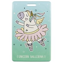 Чехол для карточек Unicorn ballerina зеленый градиент (ДК2018-141)
