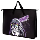 Папка для чертежей и рисунков А3 "МАНГА" 45*33*9см, внутр.ПВХ карман, дно с расширением, текст.ручки, УФ-печать