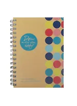 Блокнот А6 96л "Be happy" пласт.обл., бок.спираль, скругл.углы, IN FOLIO