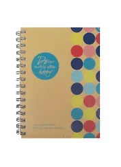 Блокнот А6 96л "Be happy" пласт.обл., бок.спираль, скругл.углы, IN FOLIO