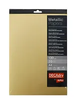 Бумага дизайнерская А4 20л "Золотой металлик" 130г/м3, DECAdry