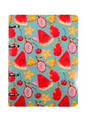 Тетрадь на кольцах в клетку Unnika, "Экзотические фрукты", 80 листов