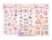 Набор Наклейки зефирные Забавные  Котята (11-21285-8500) (упаковка)+Наклейки зефирные Котята (11-21285-7928) (упаковка)+Наклейки зефирные Серые Котята (11-21285-7929) (упаковка)