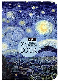 Скетчбук 94*138 48л "XS Pocket СКЕТЧБУК. Звёздная ночь" 120г/м2, тв.обложка
