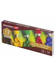 Краски масляные12цв 12мл художественные, тубы, BRAUBERG ART PREMIERE