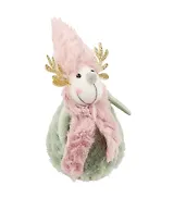 Новогоднее украшение Олень с шарфике и шапочке (текстиль) (10х5см) (12-06277-NY-14)