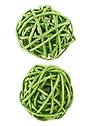 Шар декоративный из лозы, Зеленый (2шт.)