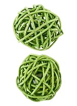 Шар декоративный из лозы, Зеленый (2шт.)