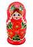 Матрешка 5 в 1 средняя (Цветы, Эскиз 07, Цветочный узор) (М05140307) - 0