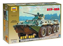 Сборная модель ЗВЕЗДА, Бронетранспортер, БТР-80, 1:35